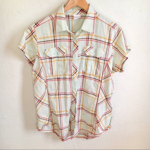 Columbia Tops - Columbia Plaid Cotton Short sleeve top
